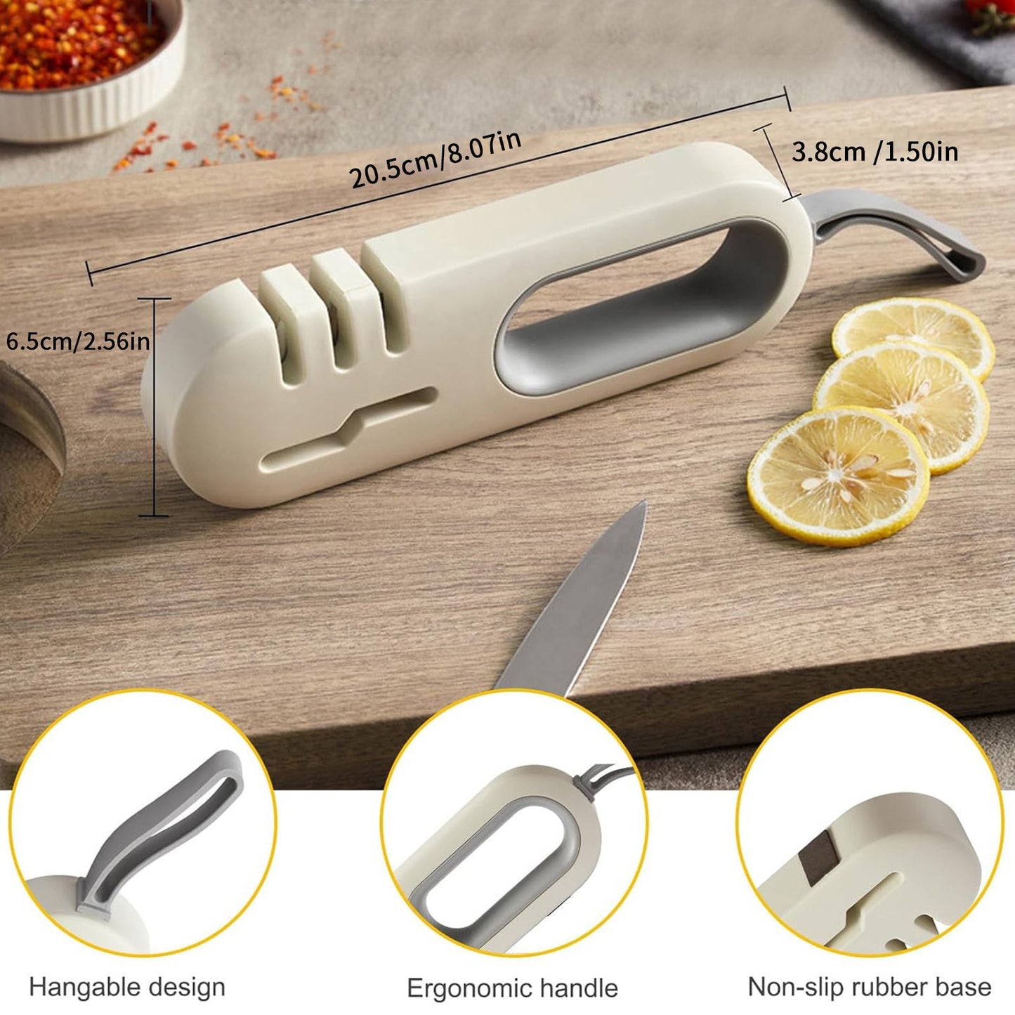 OutinBrew™ 4-in-1 Kitchen Knife Sharpener Non-Slip Multi-Functional Tool