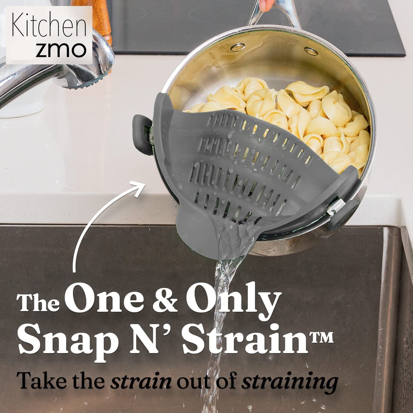 OutinBrew™ Silicone Pasta Filter  Clip-On Pot Edge Strainer