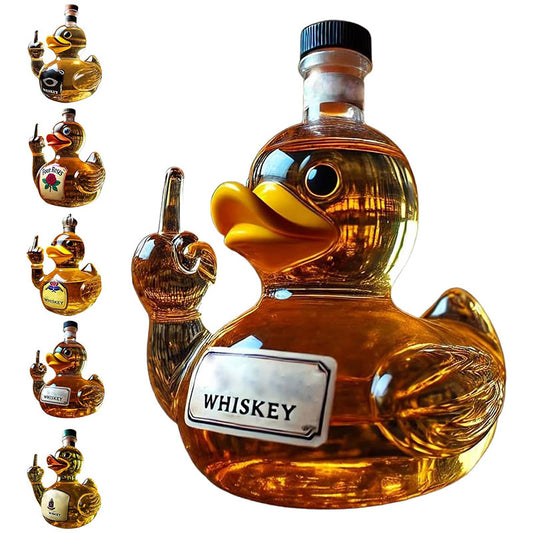 OutinBrew™ Middle Finger Duck Whiskey Bottle Funny Bar Decoration