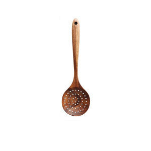OutinBrew™ Teak Wood Spoon Set | Solid Wood Soup, Rice & Cooking Shovel