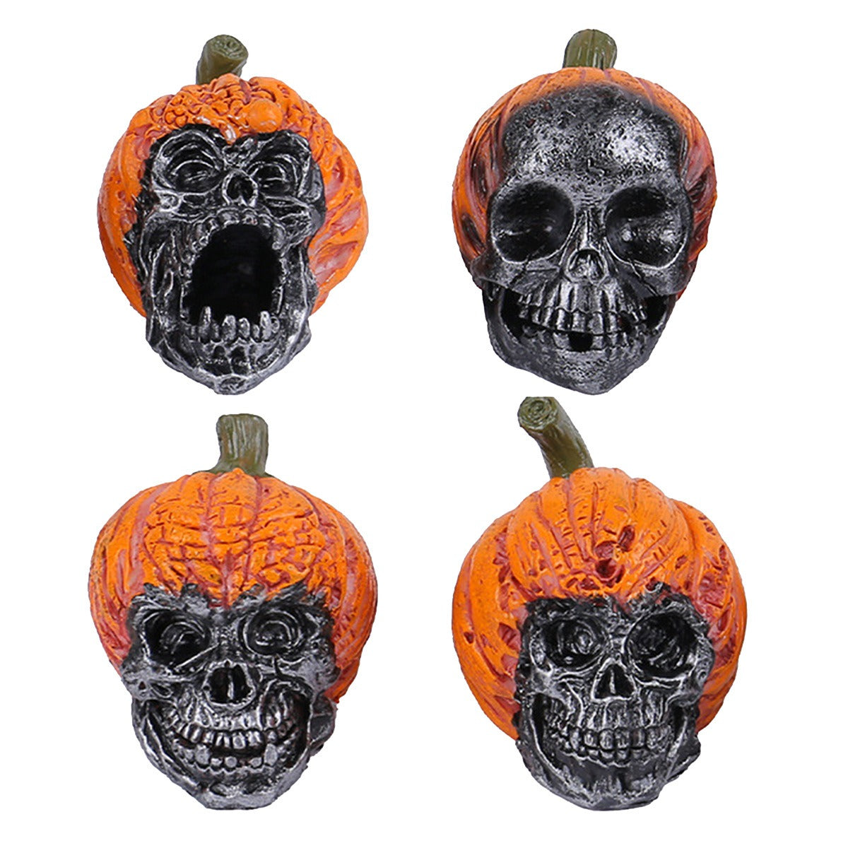 OutinBrew™ Halloween Skull Resin Ornament  Pumpkin Hat Decoration