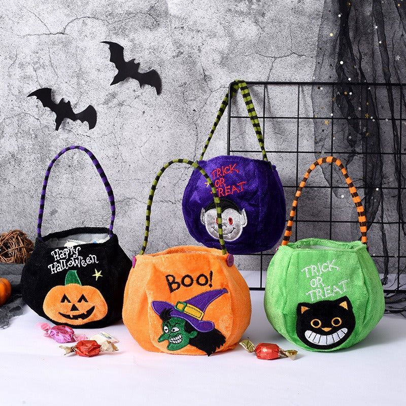 OutinBrew™ Halloween Pumpkin Candy Bag  Trick-or-Treat Tote for Kids