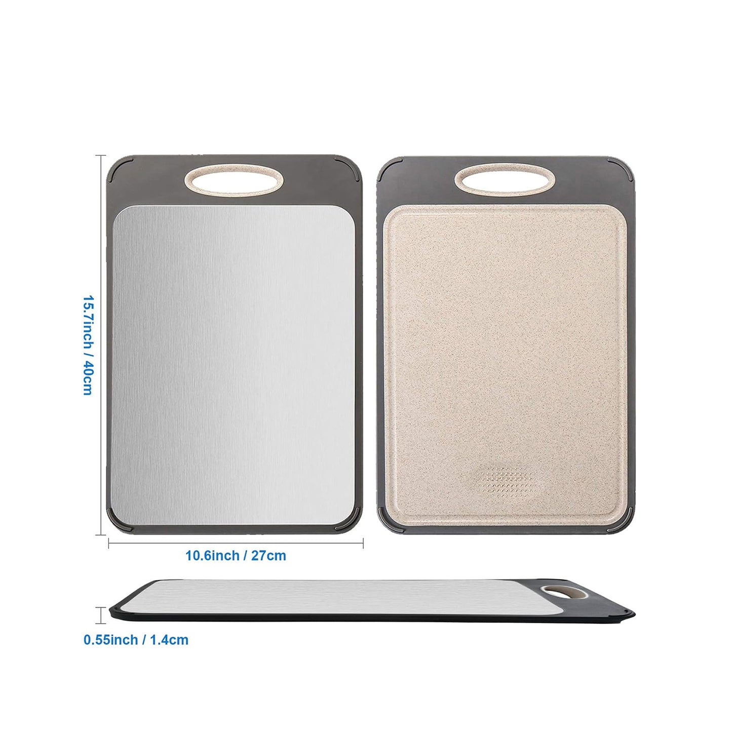 OutinBrew™ Double-Sided Cutting Board  Stainless Steel