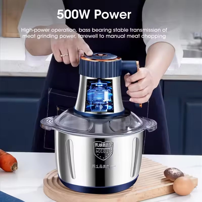 OutinBrew™ Electric Meat Grinder & 5L Food Processor  Stainless Steel Chopper