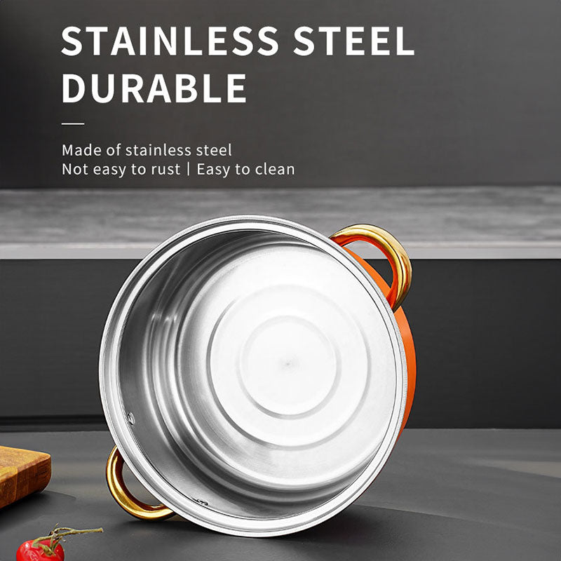 OutinBrew™ 12-Piece Non-Stick Stainless-Steel Soup Pot Set
