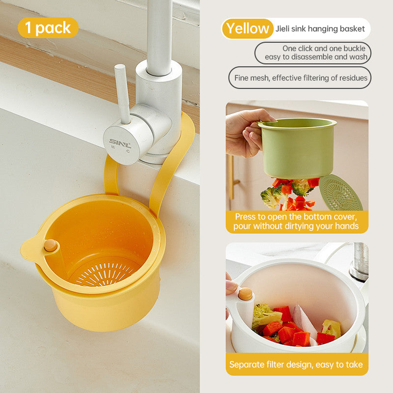 OutinBrew™ hanging sink strainer used for washing fruits and vegetables