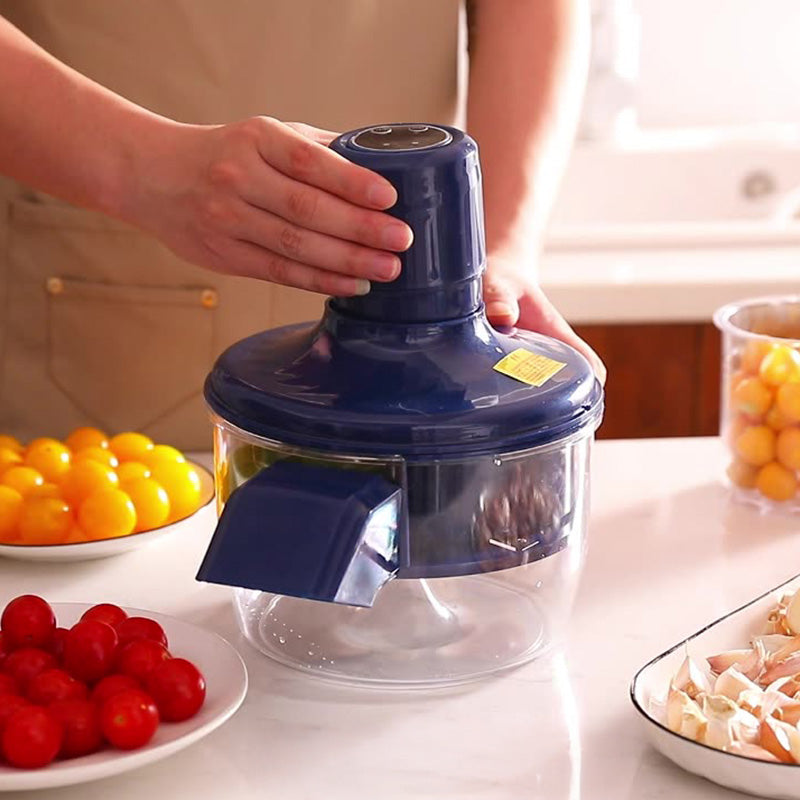 Easy-to-clean detachable blade and fruit tray of OutinBrew™ Electric Grape Peeler.”