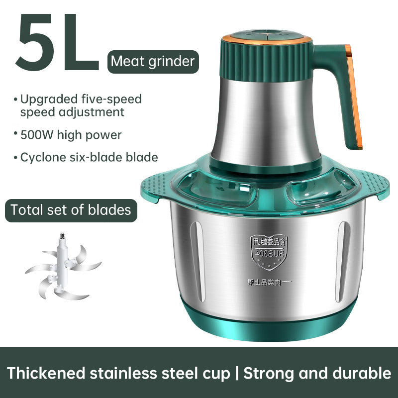 OutinBrew™ Electric Meat Grinder & 5L Food Processor  Stainless Steel Chopper