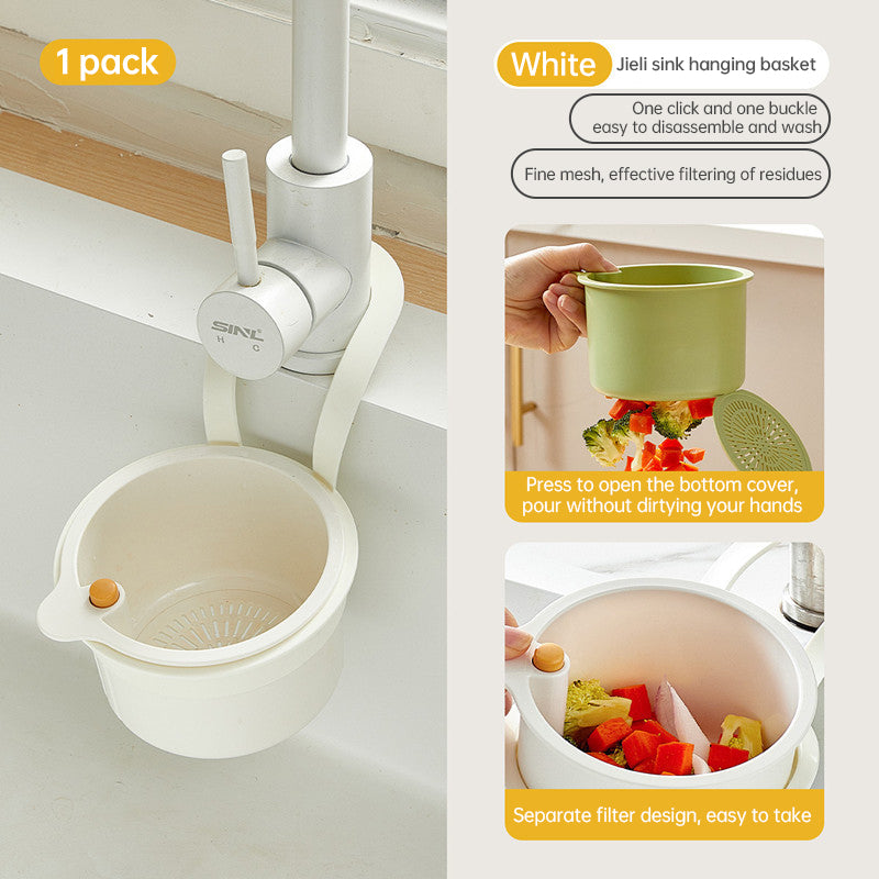 Non-slip adjustable sink basket showing fast-draining holes for clean water flow