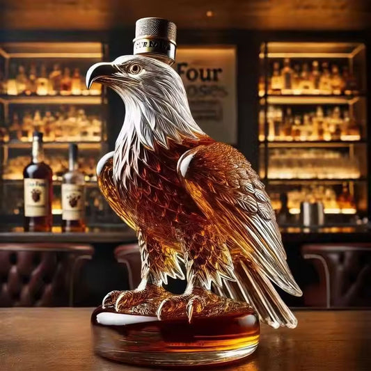 Gift-ready OutinBrew™ Small Eagle Whiskey Bottle with elegant packaging – perfect for Dad or Husband