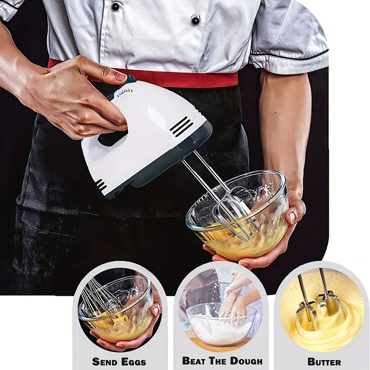 OutinBrew™ SaengQ Handheld Electric Egg Beater Automatic Mixer