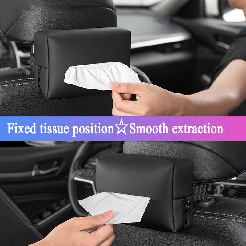 OutinBrew™ Car Tissue Box Sun Visor & Seat-Back Hanging Dispenser