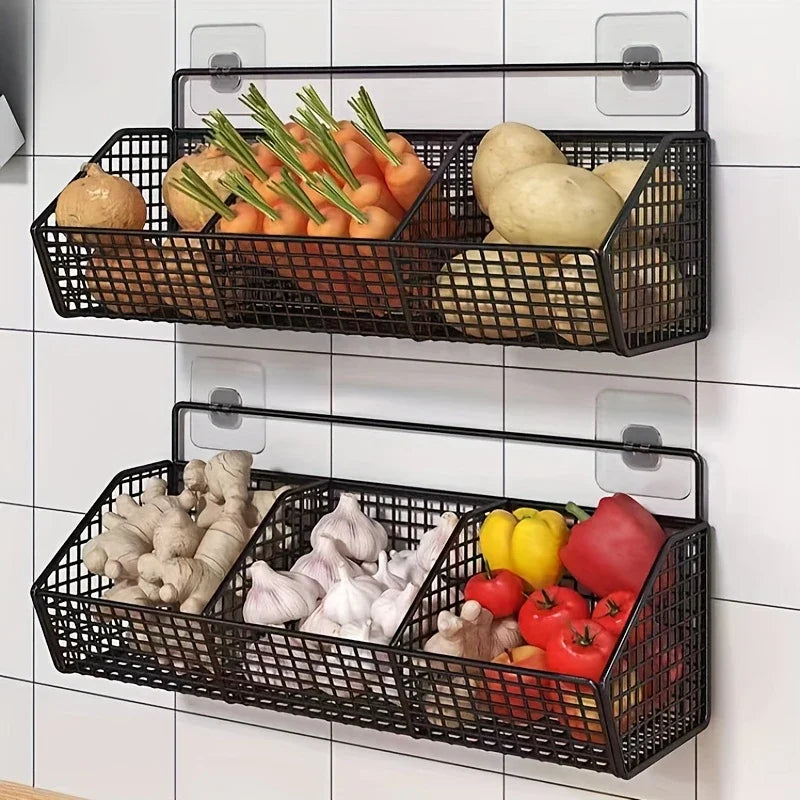 OutinBrew™ Wall-Mounted Kitchen Storage Basket