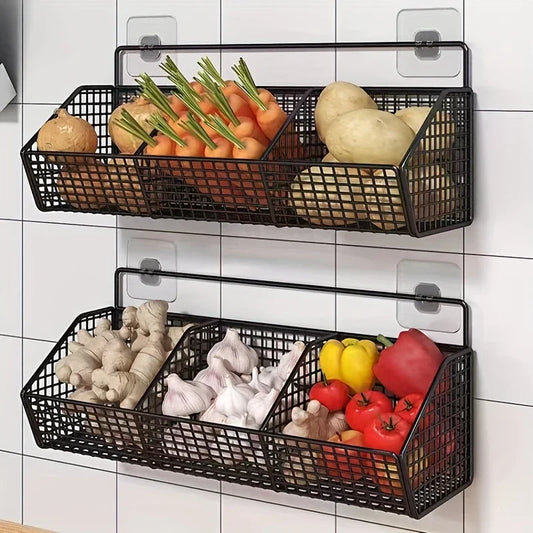 OutinBrew™ Wall-Mounted Kitchen Storage Basket