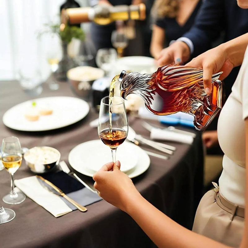 Premium glass eagle decanter by OutinBrew™ – perfect bar centerpiece and holiday gift