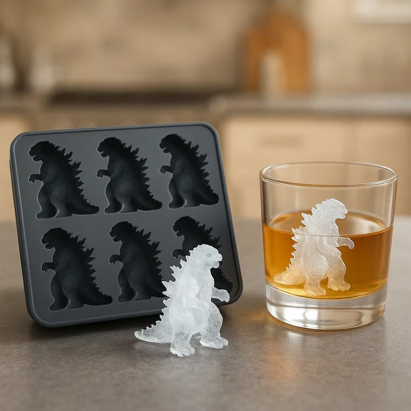 Handmade candle created with OutinBrew™ Godzilla silicone mold – perfect for crafts and décor