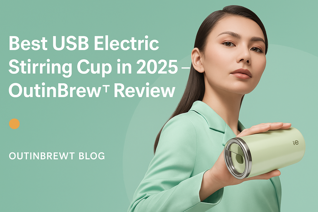 OutinBrew™ USB Electric Stirring Cup – Self-Stirring Mug for Coffee & Protein Shakes
