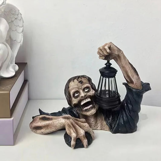 OutinBrew™ Halloween Zombie Crawl  LED Horror Lantern Statue