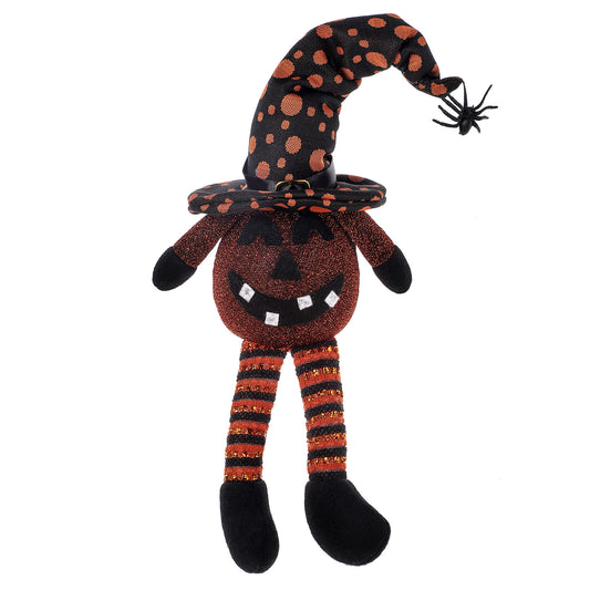 OutinBrew™ Halloween Wizard Hat Pumpkin  Glowing Spider Doll Decor
