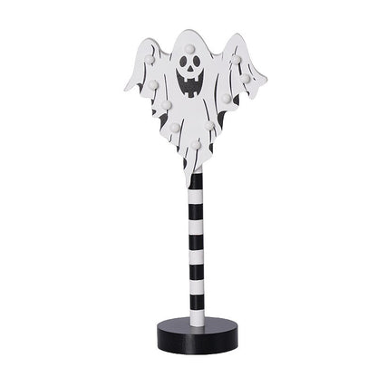 OutinBrew™ LED Halloween Wooden Light Pumpkin Ghost Skull Lamp