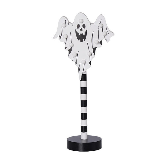 OutinBrew™ LED Halloween Wooden Light Pumpkin Ghost Skull Lamp
