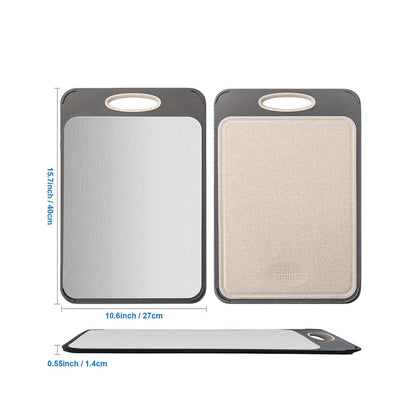 OutinBrew™ Double-Sided Cutting Board  Stainless Steel