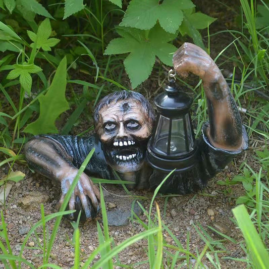OutinBrew™ Halloween Zombie Crawl  LED Horror Lantern Statue