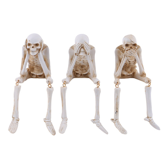 OutinBrew™ Halloween Skeleton Resin Set  No Evil Skeleton Ornaments