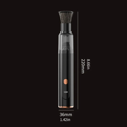 Coffee grinder cleaner shown with dimensions, 220 mm tall and 36 mm wide