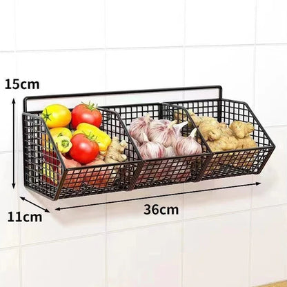 OutinBrew™ Wall-Mounted Kitchen Storage Basket