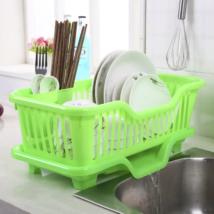 OutinBrew™ Drain Rack Plastic Kitchen Utensil Organizer & Drying Rack